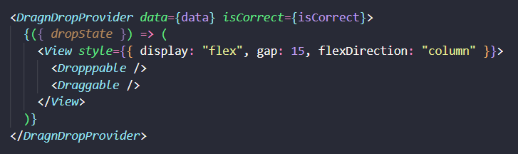 Example Drag and Drop Provider